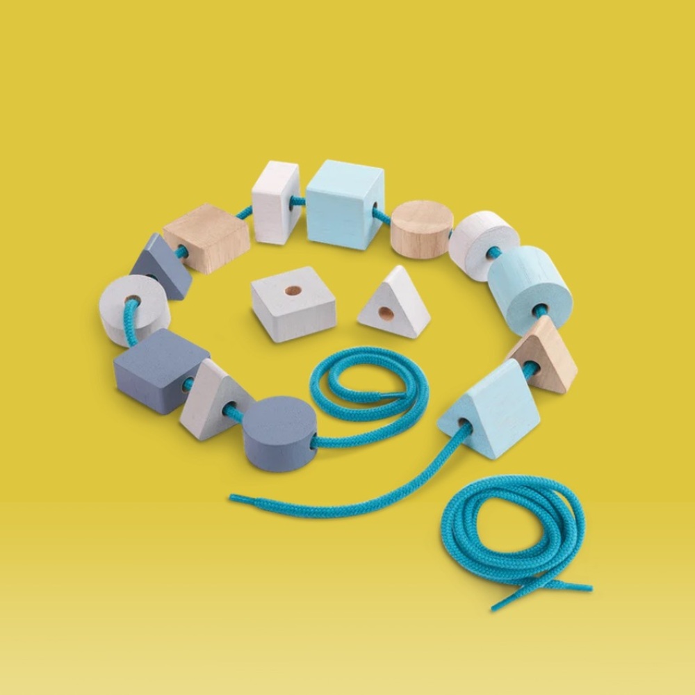 Geo lacing beads